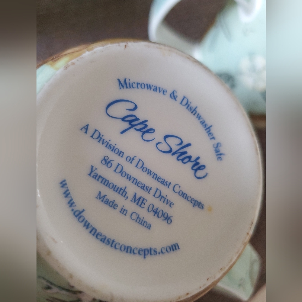 Cape Shore Set of 4 Harbor Mugs, sea life motif, Sanibel Island, 15oz coffee cup - Picture 7 of 12